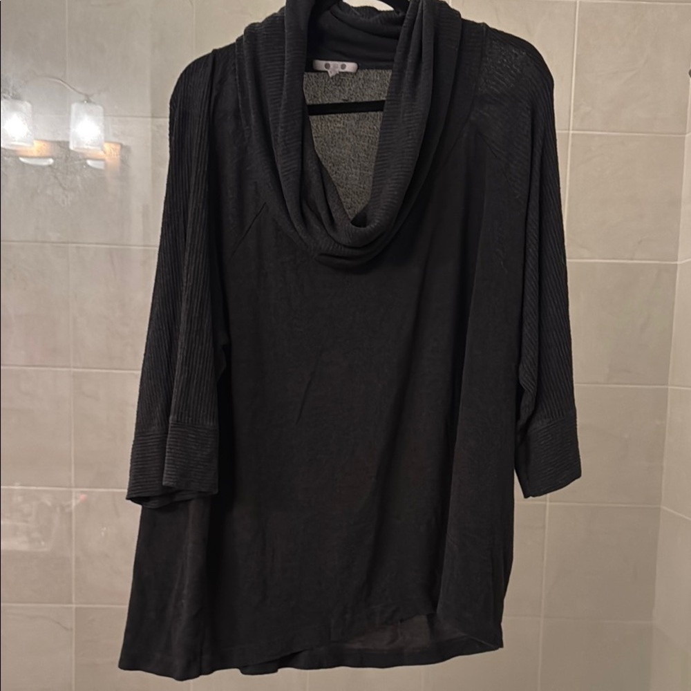 Women's Black Cowl Neck Sweater
